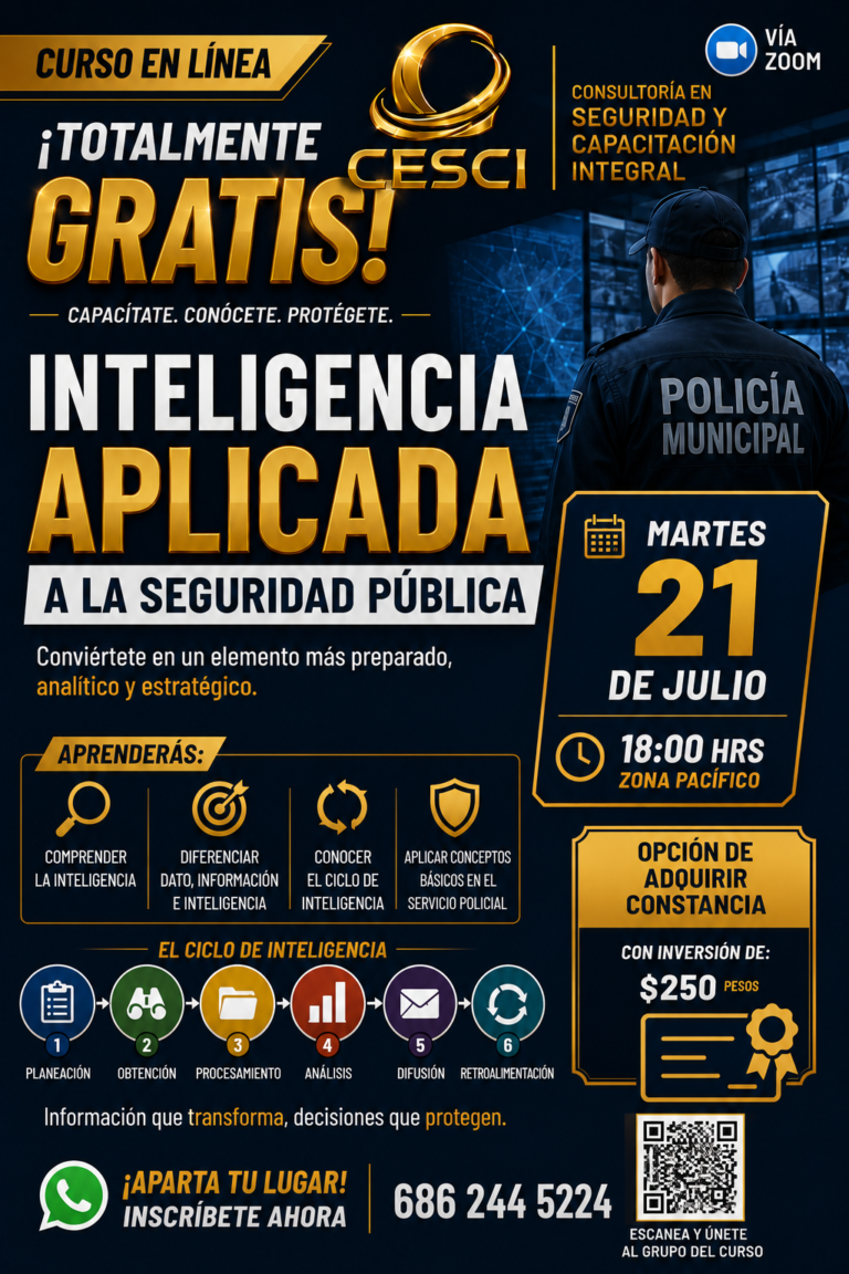 flayer inteligencia policial aplicada rangel